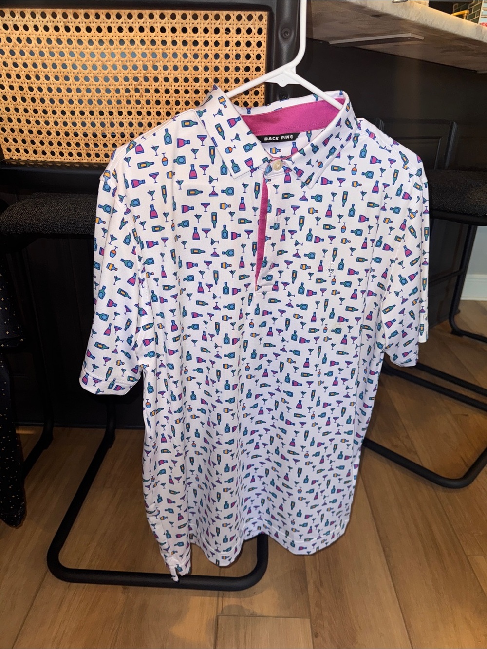 Two Short-Sleeve Golf Polos - Deolax and Back Pin both Medium - Picture 2 of 9